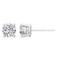 10K White Gold Lab Grown Diamond Four Prong Stud Earrings 1.00 ctw SJE31149H