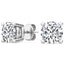 18K White Gold Lab Grown Diamond Four Prong Stud Earrings 2 ctw SJE31149J