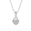 10K White Gold Lab Grown Diamond Solitaire Pendant 0.50 ctw SJP31593