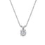 10K White Gold Round Cut Lab Grown Diamond Solitaire Pendant 1 ctw SJP31594C