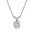 10K White Gold Round Cut Lab Grown Diamond Solitaire Pendant 1.50 ctw