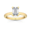 1.14 Ct Emerald Cut Lab-Grown Diamond Engagement Ring | 18K Yellow Gold