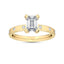 1.14 Ct Emerald Cut Lab-Grown Diamond Engagement Ring | 18K Yellow Gold
