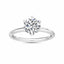 Lab-grown diamond engagement ring with a classic round-cut 1ct diamond in a white gold 6 prong setting.