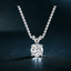 10K White Gold Round Cut Lab Grown Diamond Solitaire Pendant 1.50 ctw